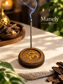 جاعودی چوبی گرد طرح ام om