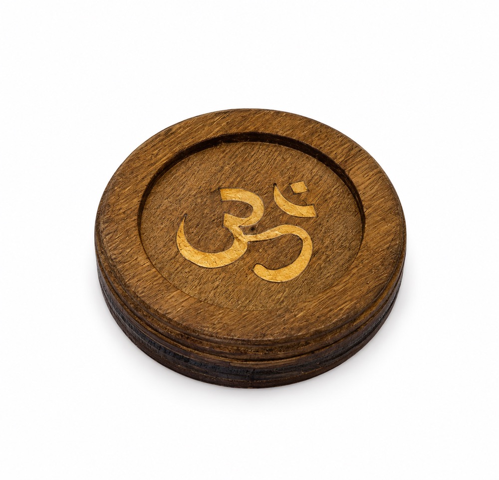 جاعودی چوبی گرد طرح ام om